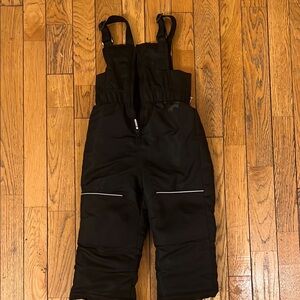 Black Snow Bib Overalls